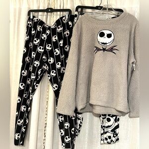 3 piece Disney’s, Nightmare Before Christmas pajamas. 1 top, 2 pair of bottoms.